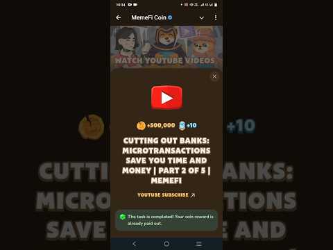 Memefi video code today | Cutting out banks : Micro transactions save you time Money