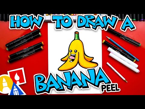 How To Draw A Funny Banana Peel Cartoon