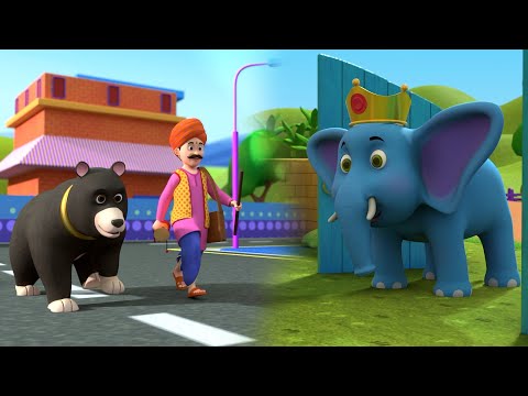 Kalu Madari & Hathi Raja - कालू मदारी और हाथी राजा | Kids Learning Rhymes | Hindi Balgeet