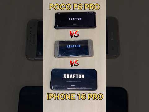 POCO F6 PRO😈 Vs iPHONE 16 PRO☠️ Vs 2 GB RAM- BGMi SPEED TEST #bgmi #iphone16 #pocof6pro #shorts