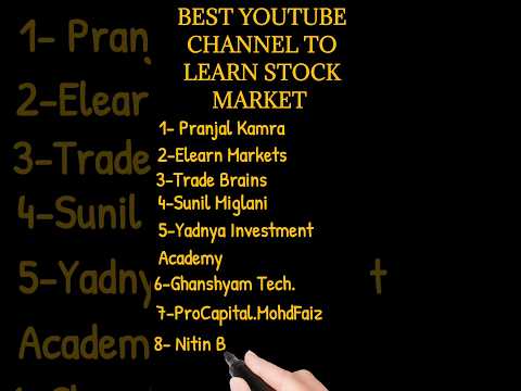 Best youtube channels to learn stock market || best youtube channels for stock market