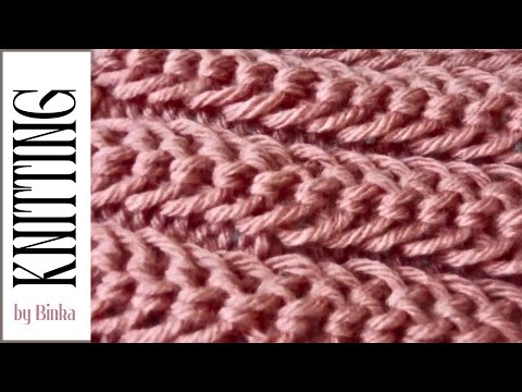 [Bulgarian] Wide-Chain Rib Stitch. An extremely elastic and embossed knitting pattern.