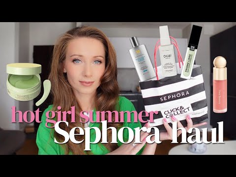 HOT GIRL SUMMER SEPHORA HAUL | GRWM TRYING TIK TOK VIRAL PRODUCTS: Rare Beauty, Ouai, Pixi etc