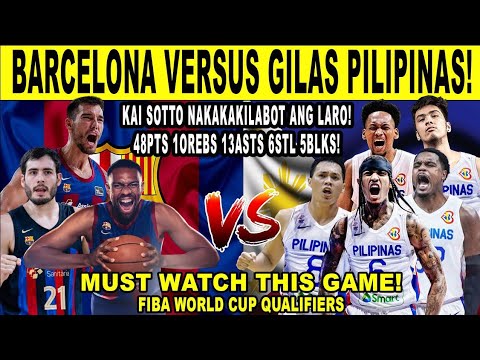 GILAS PILIPINAS vs EUROPE BARCELONA - Pamasko ni Kai Sotto Grabi Triple Double! FIBA 2K24