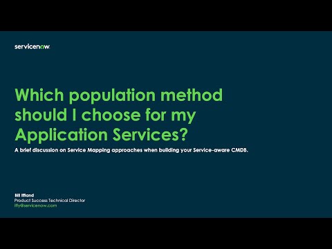 Which population method should I choose for my Application Services?