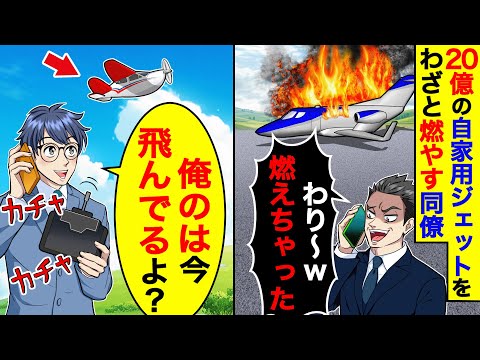 20億の自家用ジェットをわざと燃やす同僚→俺のは飛んでると教えた結果