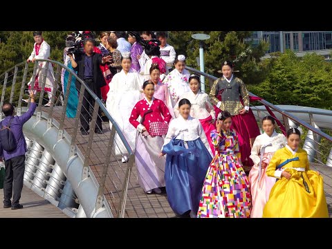 Songdo Central Park, HANBOK Model, HANOK, Nearby Seoul, Incheon Songdo, Seoul Travel Walker.