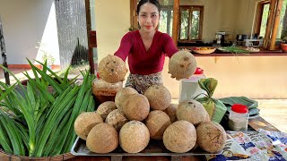 How to cook cake with coconut recipe in my countryside - Amazing video