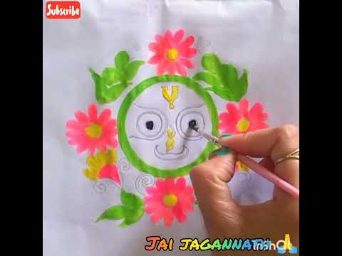 Lord Jagannath painting #shots #drawing #paintings #rangoli #jagannath #ytshorts