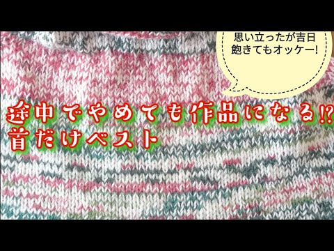 【ネックウォーマー】思い立ったが吉日✨途中でも作品になる首だけベスト🎄🧶