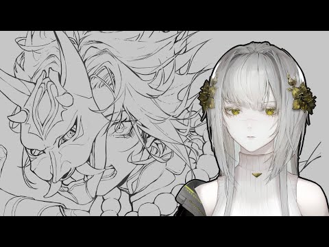 Drawing my part of a cool Xiao collab!!! GENSHIN IMPACT (Drawing/Chatting Stream #7) | theCecile