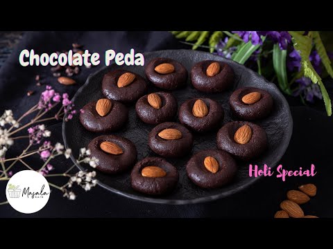 HOW TO MAKE CHOCOLATE PEDA WITH MILK POWDER | INSTANT CHOCOLATE MAWA PEDA - HOLI SPECIAL RECIPE