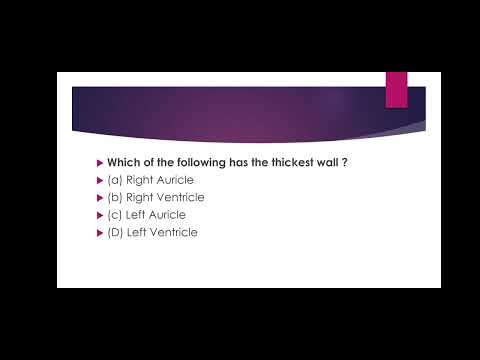 Mcqs On Structure of Heart @Nmdcat and Fedral board