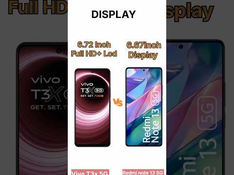 Vivo T3x 5G vs Redmi note 13 5G !! Comparison videos. #tecnicalguruji #vairalshort #shorts