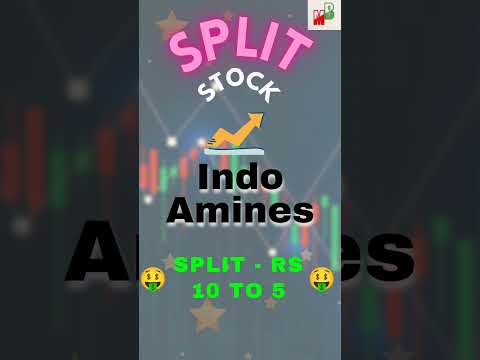 Indo amines ltd split from rs 10 to 5 | split stock | corporate action| split share 2022