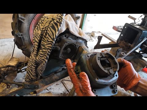 Kubota B7100 Tractor Repair Part 2- Fixing Seized Brakes, Replacing Broken Dozer Frame Bolts.