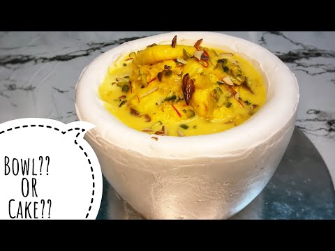 Bowl Theme Rasmalai Cake | Rasmalai Cake with Egg | Theme cake without Fondant | Paradise Feast