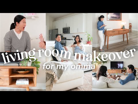 🥹 Surprising My Mom with a LIVING ROOM MAKEOVER!! | Minimal & Modern Design