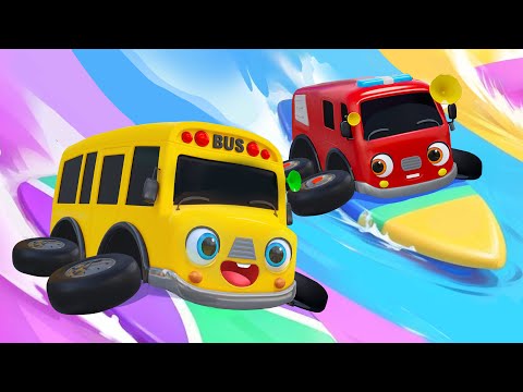 Let's Go Surfing | Go Down the Slide and Caught the Vegetables  | Good Habits | Kids Cartoons