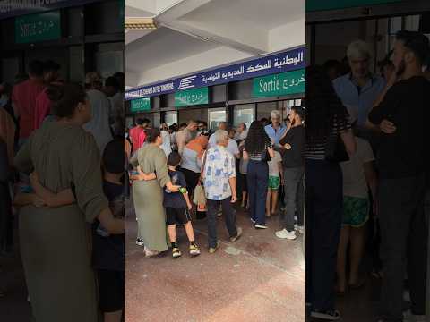 People heading to the exit of the train station in Tunis, Tunisia #shorts #travel #tunisia #tunis