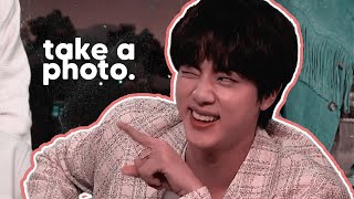 kim seokjin ✗ take a photo