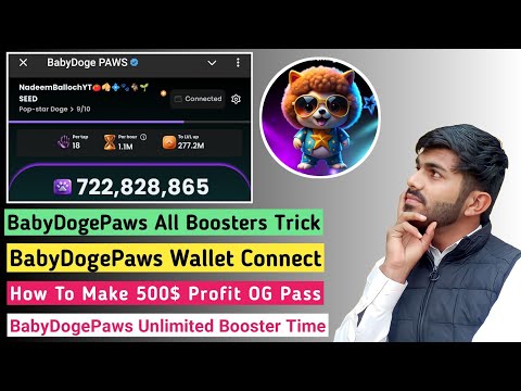 BabyDogePaws OG Pass ✅| BabyDogePaws All Booster 🚀| BabyDogePaws offline Mining Hour Increase Trick⏰