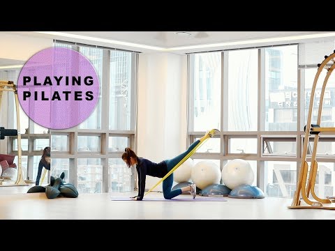 [Playing Pilates]세라밴드 팔과 힙운동 15 min★TheraBand Arms&Hip Workout