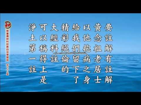 4/9/2014 - ⑧刘素云老师学习报告： 无量寿经科注第四回学习班 (有字幕)