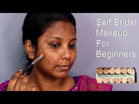 Self Bridal Makeup Tutorial Step By Step/Simple Makeup For Beginners/ Easy Makeup/Guest Makeup