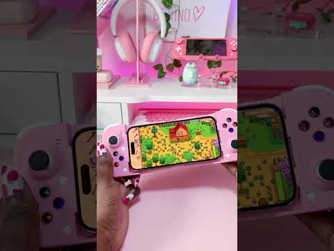 Pink controller for mobile gaming on your iPhone