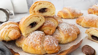 Rich And Flaky Nutella-Stuffed Croissants Recipe