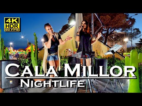 Cala Millor Mallorca nightlife and evening 4K 60fps HDR Dolby Atmos 💖 The best places 👀 walking tour