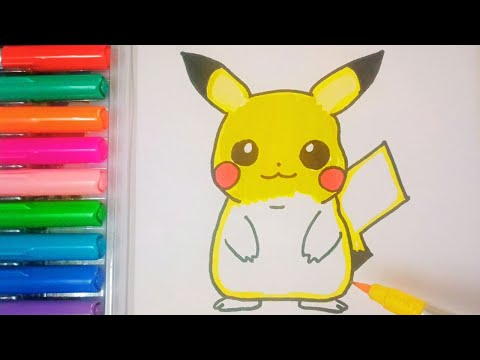 Drawing and Painting Pokemon  Pikachu for Kids & Toddlers | Simple Drawing, Coloring #drawing