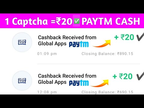 1 Captcha - ₹20 ||  redeem 1 rupees paytm cash| new earning app 2022|Instant payment earning