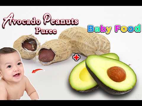 Avocado Peanut Butter Puree | Weight Gain Baby Food with Avocado & Peanut Butter | BABY WEANING FOOD