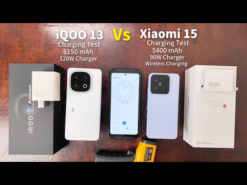 iQOO 13 vs Xiaomi 15 Charging Test || 120W vs 90W || Battery || Charging Speed || Heating Test🔥