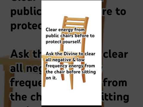 Clear energy from public chairs to protect yourself.   #chairs #public#energy #negativity