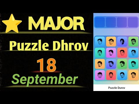 Major Puzzle Dhrov 18 September | Daily Puzzle | Telegram Bot