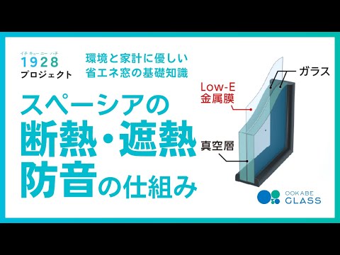 真空ガラス「スペーシア」の断熱・遮熱・防音の仕組み