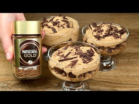 The most delicious homemade coffee mousse dessert in 5 minutes!