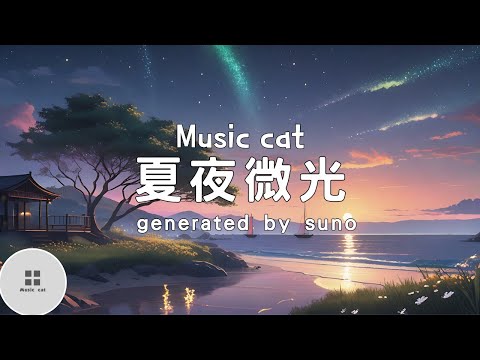 夏夜微光-generated by suno《你是否能聽見 我心中的話 那些未曾說出口的秘密》Music cat音樂《全字幕》