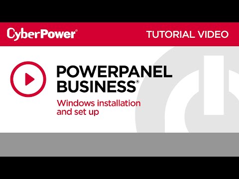 CyberPower PowerPanel Business Windows OS Installation Tutorial Video