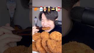 【大食い】ザックザクのメンチカツ爆食い#shorts #モッパン #飯テロ #大食い#mukbang #asmr