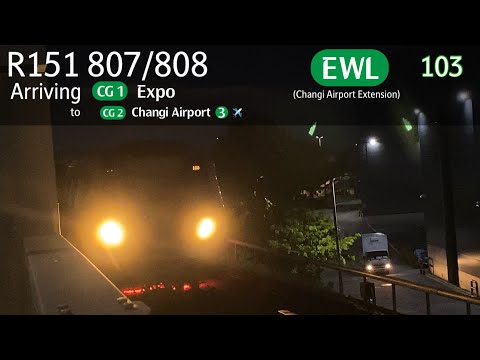 [SMRT] [103 Returns] Alstom Movia R151 [807/808] - Arriving Expo (» Changi Airport) (CGL)