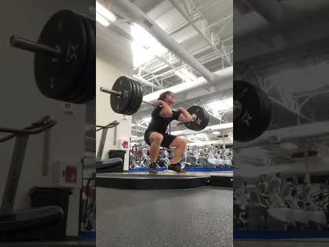 Sprinter Weight Training: 295 lb Clean and Jerk Attempt #sprinter #power