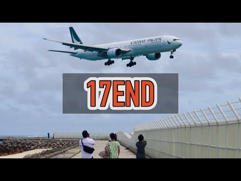 【宮古島の絶景】「17END」（沖縄県宮古島市）飛行機の離着陸を間近で見ることができる人気スポット　迫力満点の飛行機の動きを楽しめます　#空港#飛行機 #インスタ映えスポット #おきなわ #無料