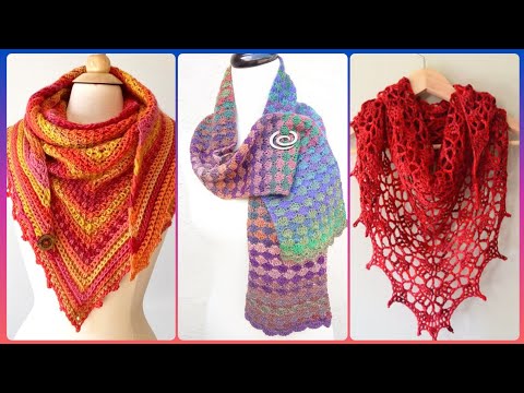 Bufandas de crochet hechas a mano para mujer, elegantes y excepcionales