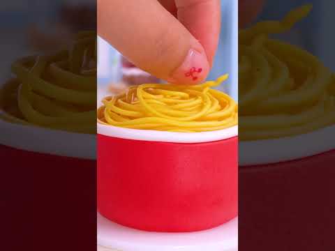 Kitkat Fondant Noodles #shorts #cake #miniaturecooking #satisfying #asmr #minikitchen