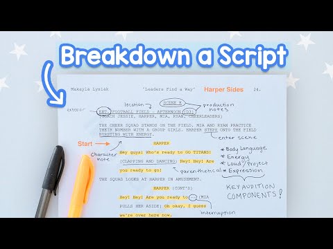 How to Analyze a Script for an Audition! (Breakdown, Read + Acting Tips)