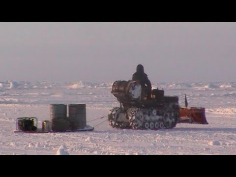 On the runway of the Barneo base - Geographic North Pole 2002 expedition